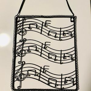 Musical Notes Jewelry Holder -Black